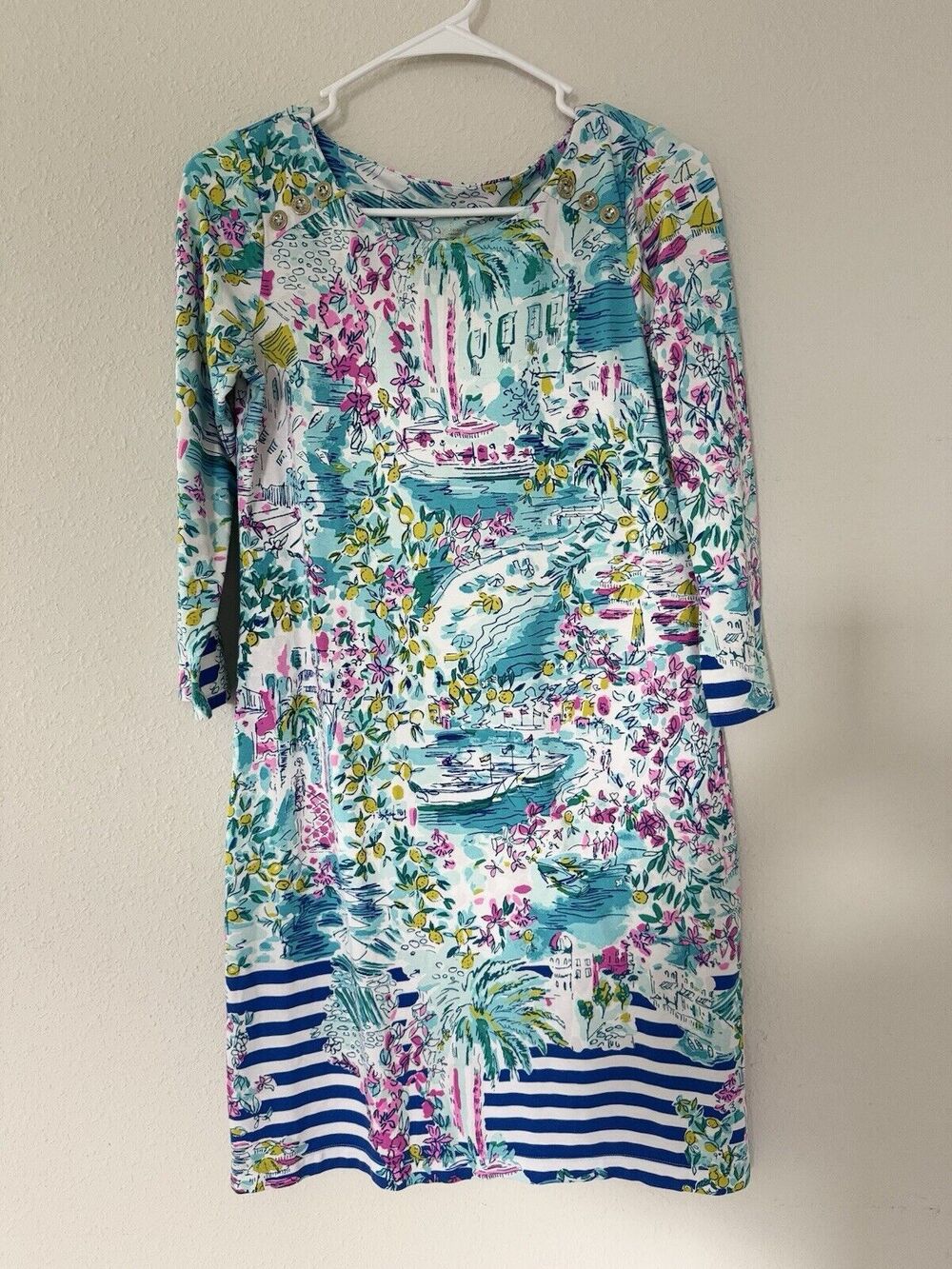 Lilly Pulitzer UPF 50+  Pearson Dress Postcards From Positano XS Preppy Girlcore